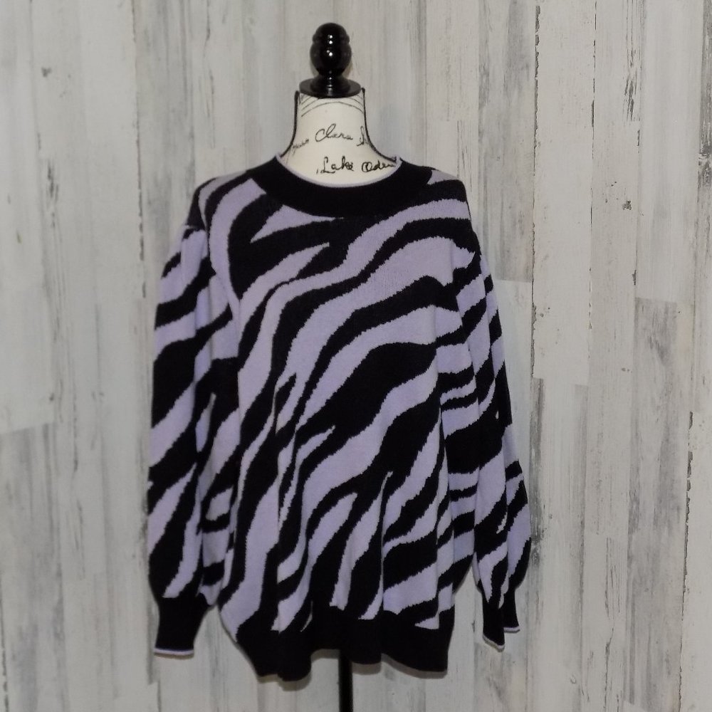 NWT Who What Wear Sweater Purple Black Size 4X